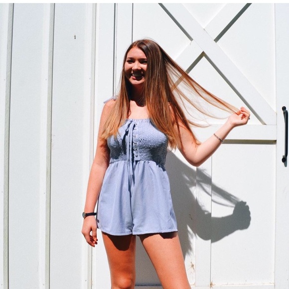 Dresses | New Blue Smocked Romper | Poshmark